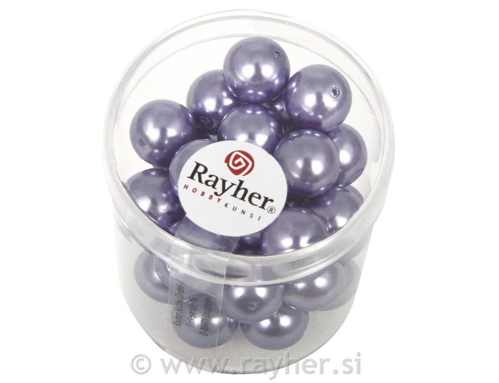 Glass beads "Renaissance", 10 mm o, lila
