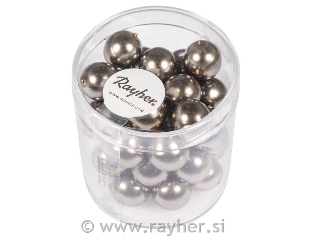 Perle steklene Renaissance, 10mm, rjave, 35 kos