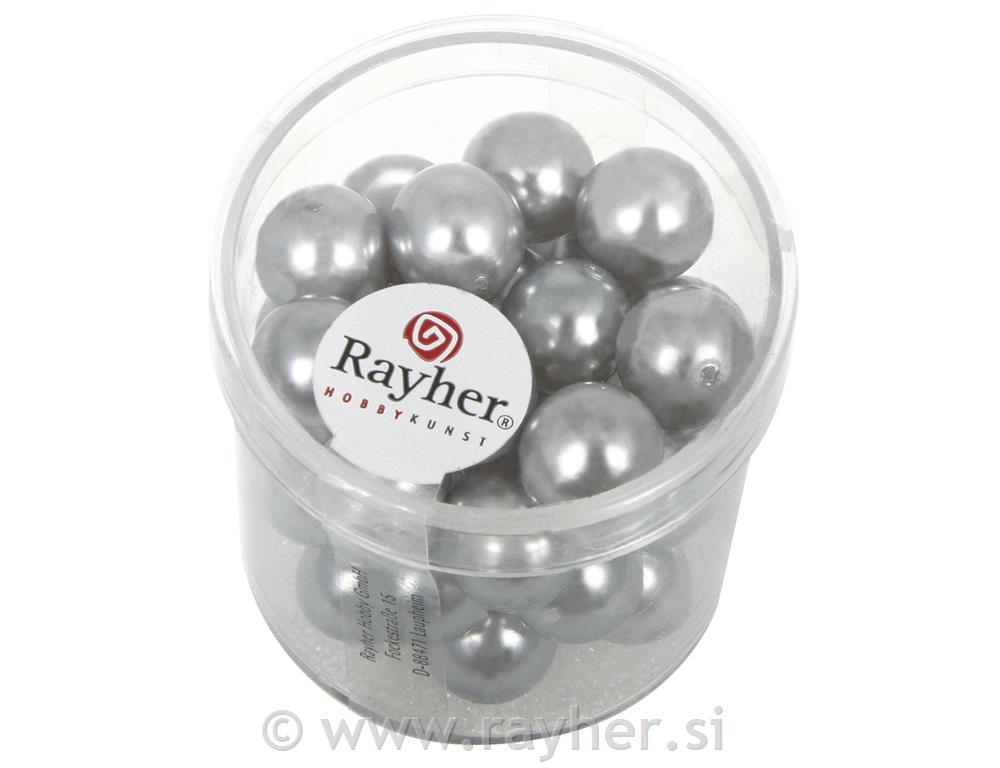 Glass beads "Renaissance", 10 mm o, silv