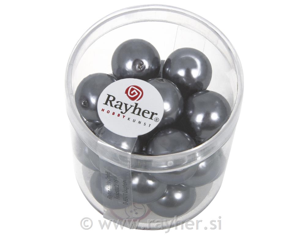 Glass beads "Renaissance", 12 mm o, anth