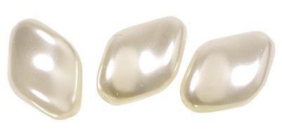 Perle steklene "Renaissance" kocke, bele, 4,5x5 mm, 40 kom