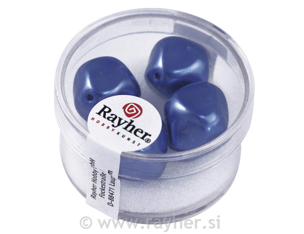 Renaissance bead, azure, 17 mm o, box 4