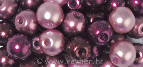 Perle steklene "Renaissance", vijolične mešane, 10 mm, 32kom