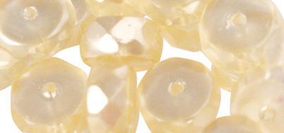 Perle steklene okrogle, slonokoščene, 4x8 mm, 22 kom.