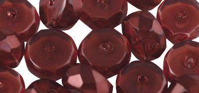 Perle steklene okrogle, rdeče, 4x8 mm, 22 kom.