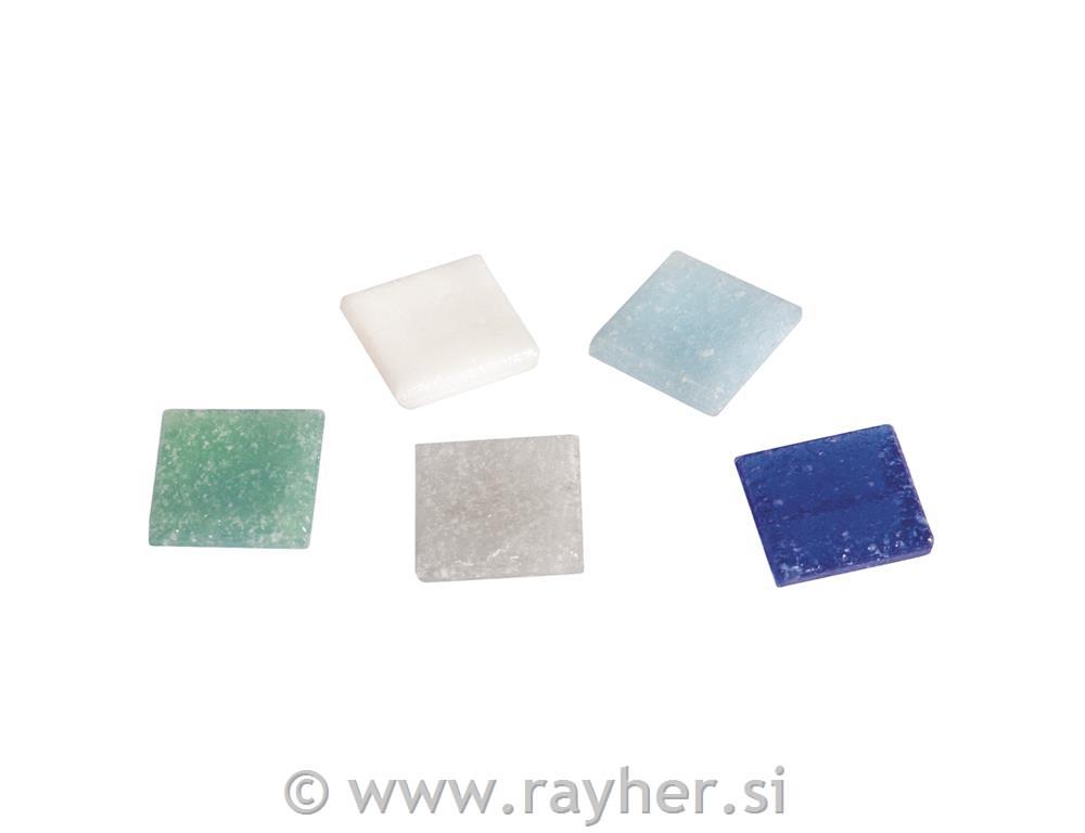 Mosaic stones, 2 cm, blue shades, bucket