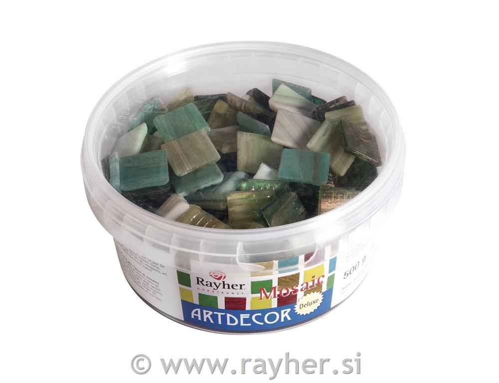 Mozaik kamenje "ArtDecor" Deluxe, 2cm, tamno zelena, u kanti, oko 160 kom. / 500