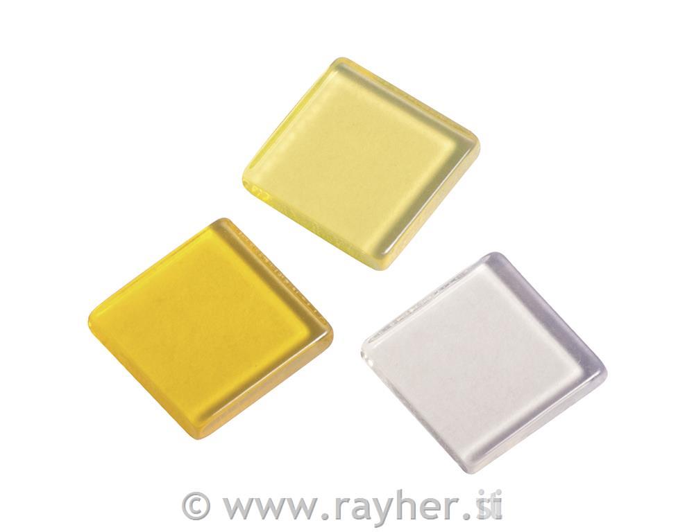 Mozaik "Acryl", 1x1 cm, prosojen, rumeni, cca 205 kom / 50 g