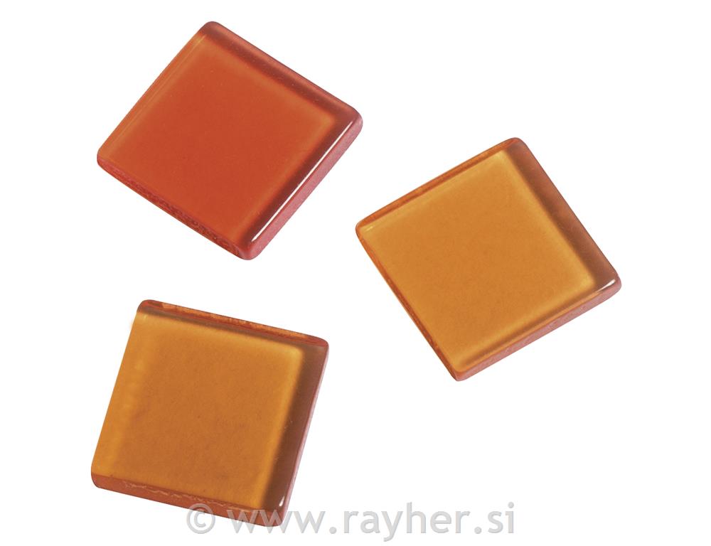 Mozaik "Acryl", 1x1 cm, proziran, narančasta, cca 205 kom / 50 g