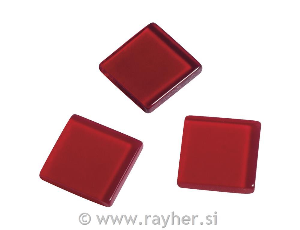 Mozaik "Acryl", 1x1 cm, prosojen, rdeča, cca 205 kom / 50 g