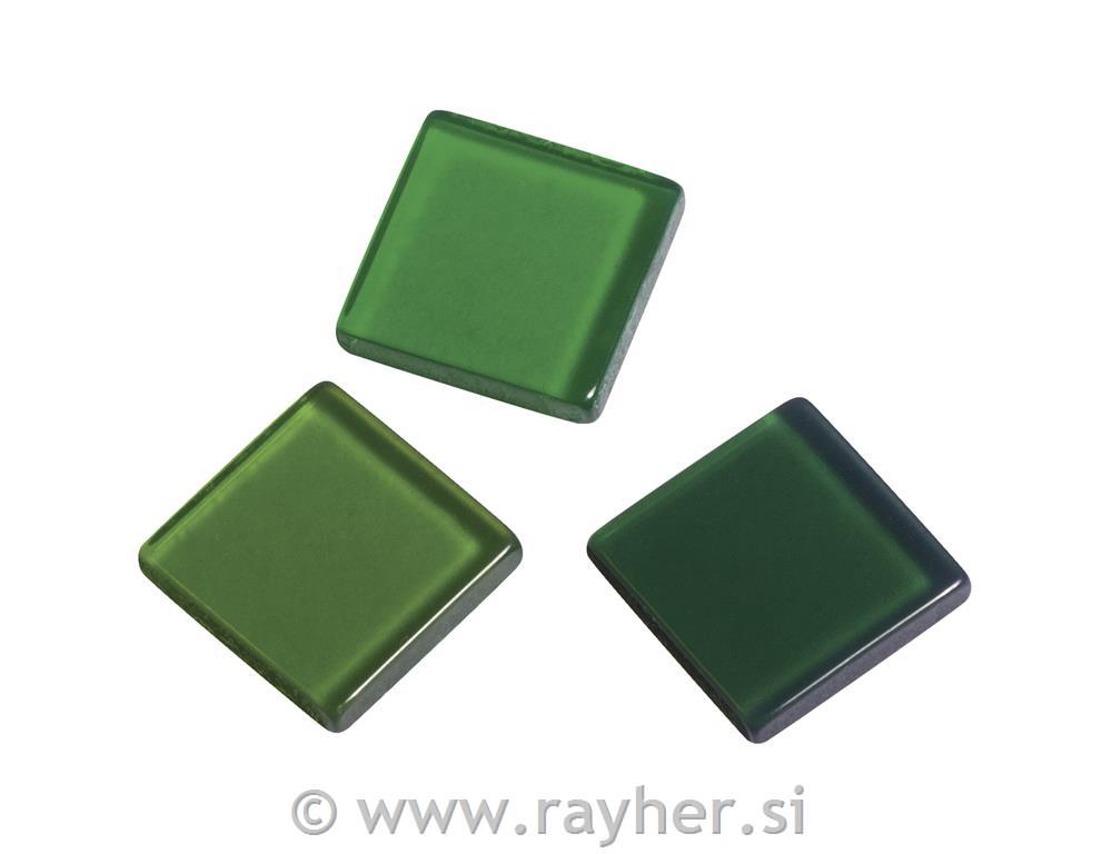Acrylic mosaic, 1x1 cm, transparent, jad