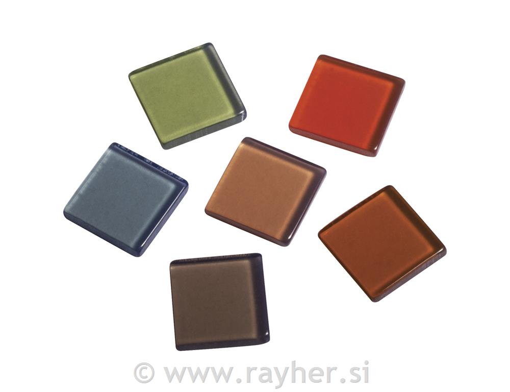 Acrylic mosaic, 1x1 cm, transparent, sie