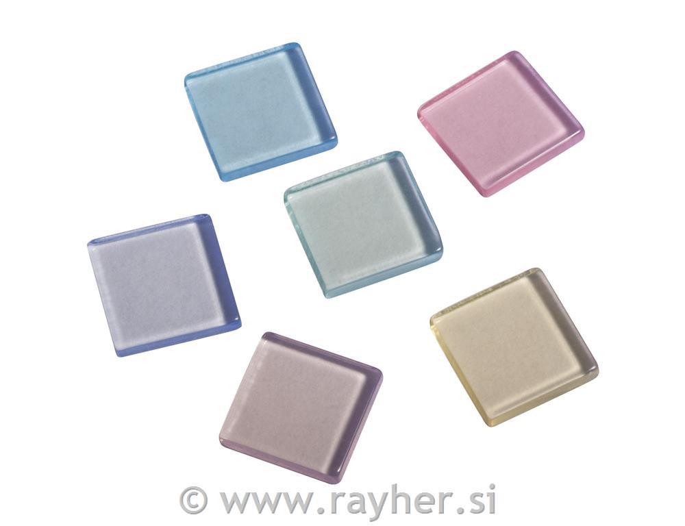 Acrylic mosaic, 1x1 cm, transparent, pas
