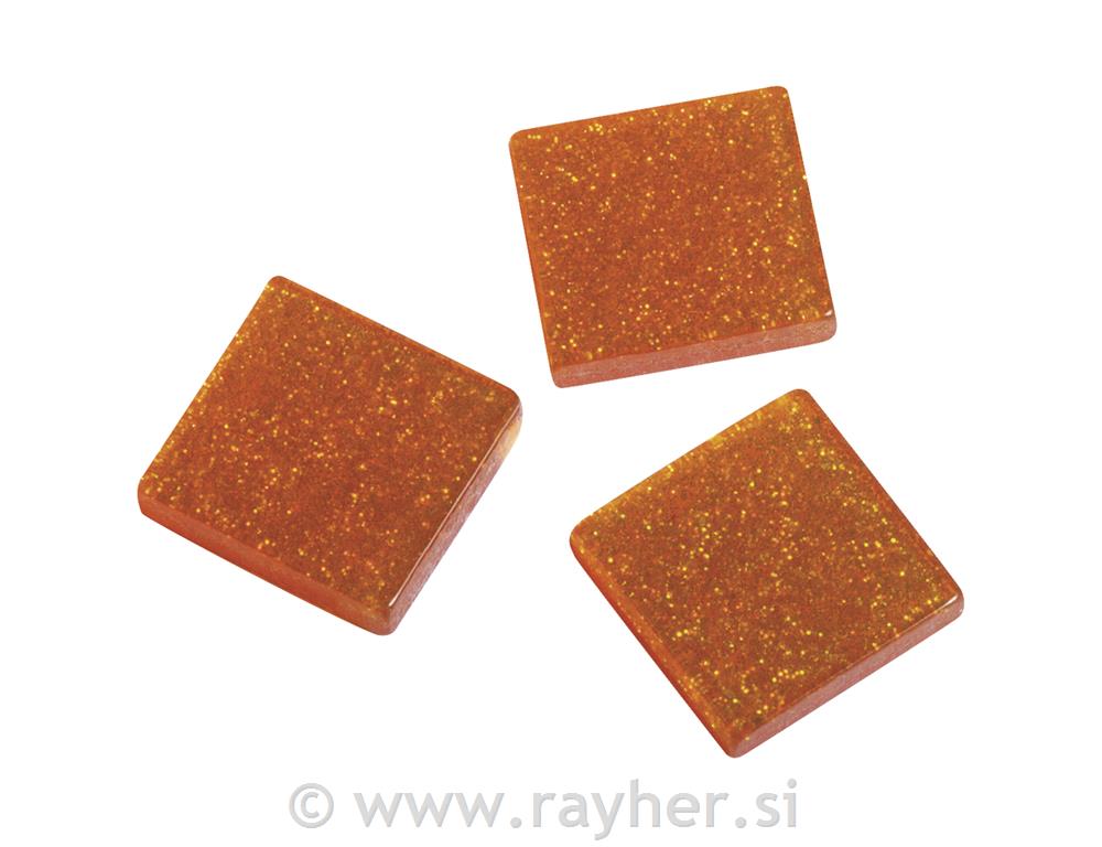 Mozaik "Acryl", 1x1 cm,s blještavilom,narančasta cca 205 kom / 50 g