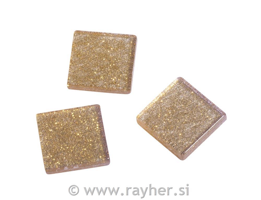 Mozaik "Acryl", 1x1 cm, s blještavilom,šamp..zlati cca 205 kom / 50 g