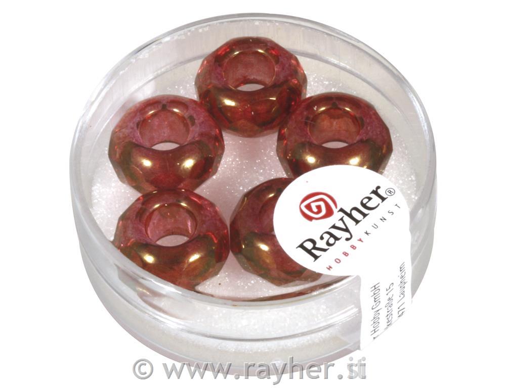 Glass crystal bead w. big ho"MagicFlair"