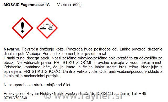 Fugirna masa za mozaik, kvatitena, bela, v vedru, 500 g