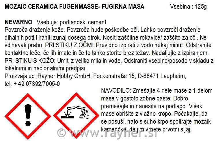 Fugirna masa za mozaik "Ceramica", antracitna, lonček 125 g