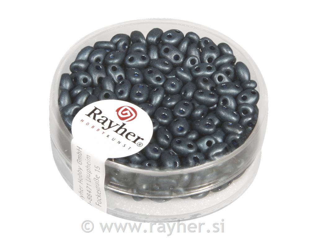 Perle Twin s dvije rupe, 10g goriva, 2,5x5mm, metal, mat