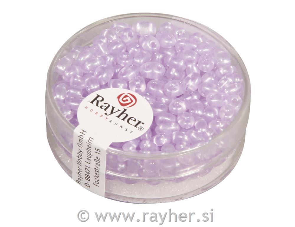 Perle Twin z dvema luknjama, orhideja 10g, 2,5x5mm, prosojne
