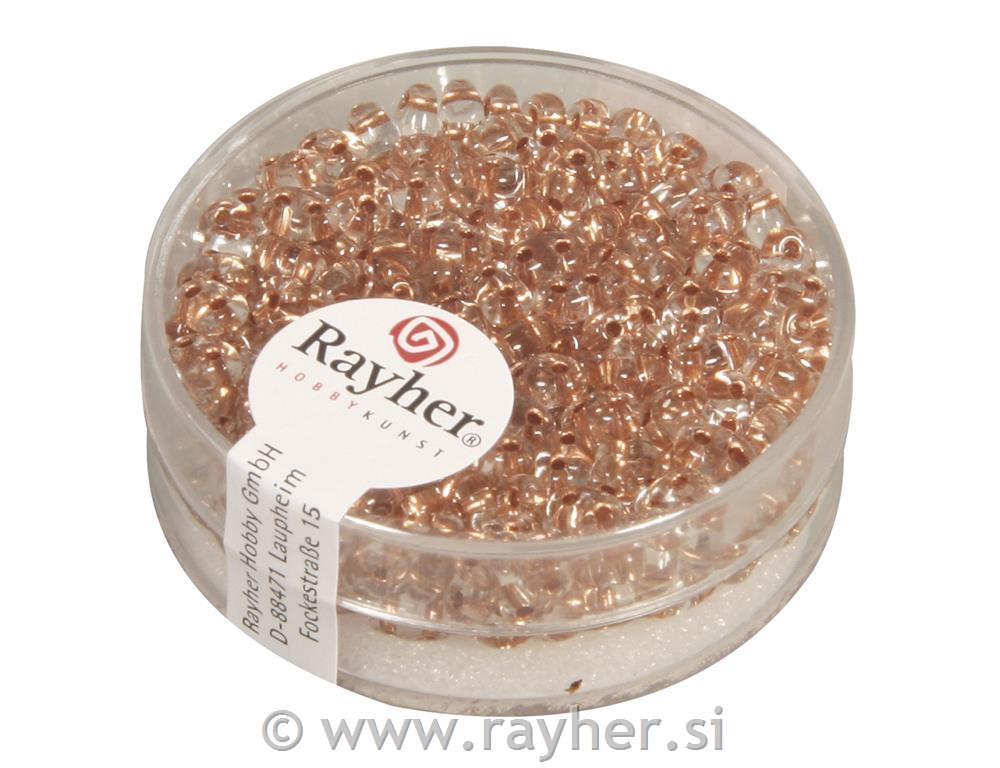 Twin-Rocailles w. double hole, brilliant