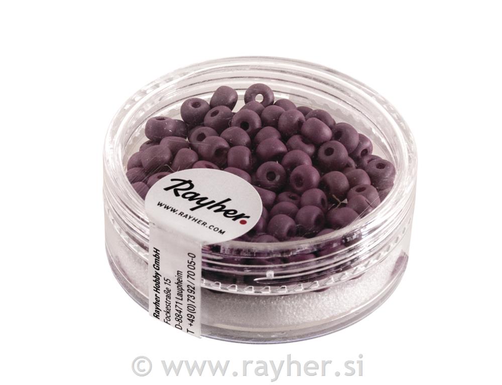 Perle svilene, steklene, 4mm,bordo,120kos