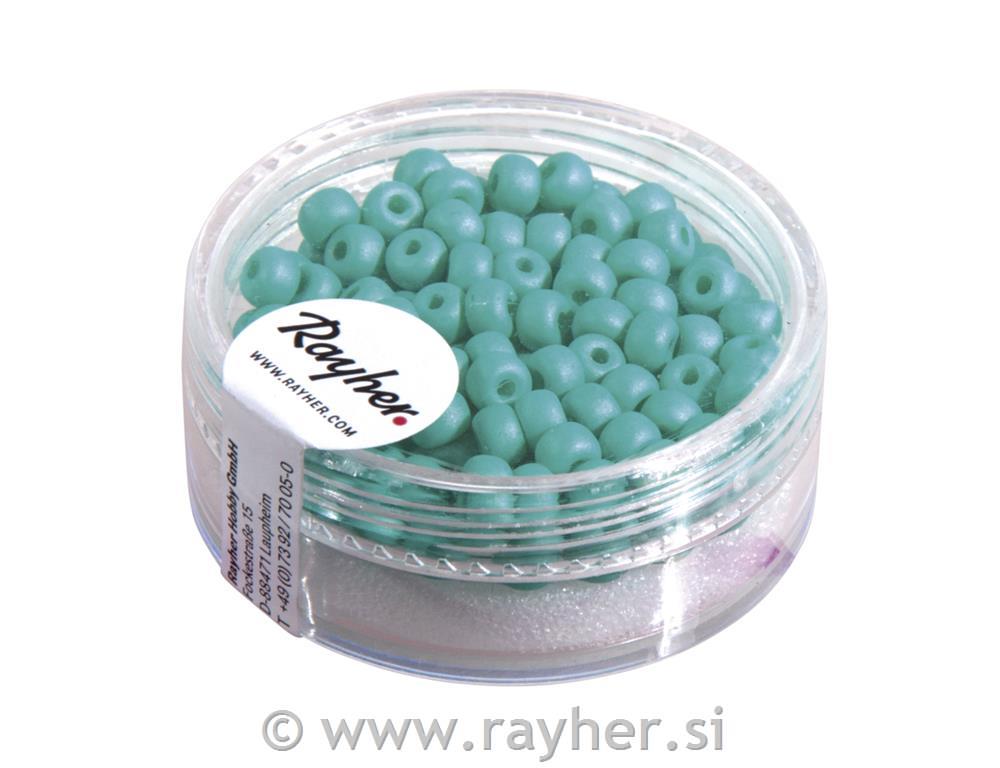 Silk-Bead glass Rocailles, 4mm o, mint g