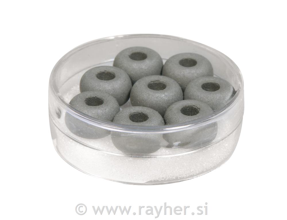 Silk-Beadglass bead w.big hole, 11mm o,