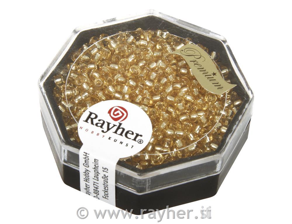 Perle Premium Miyuki, 2.2 mm o, sv.topaz, 12g, sa srebrnim središtem