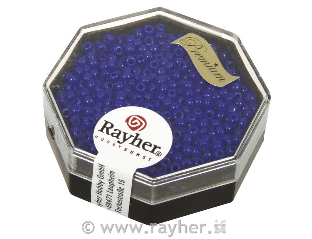 Perle Premium Miyuki, 2,2 mm o, kralj.modre, rdeče, 12g