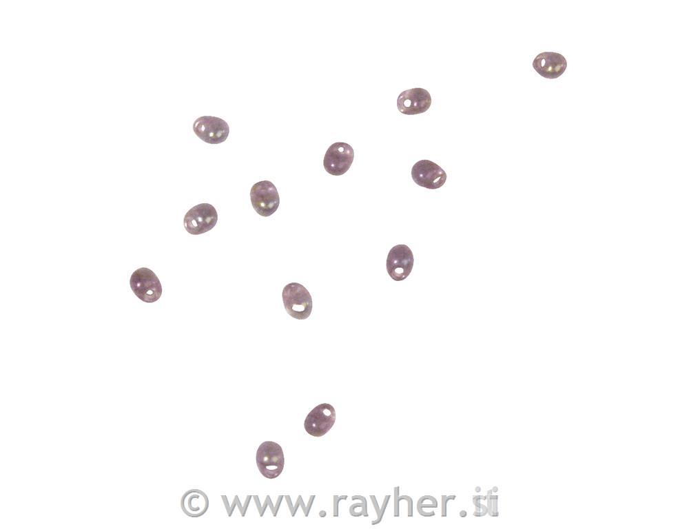 Perle Miyuki, proziran, ametist, 8g, oko3, 4 mm