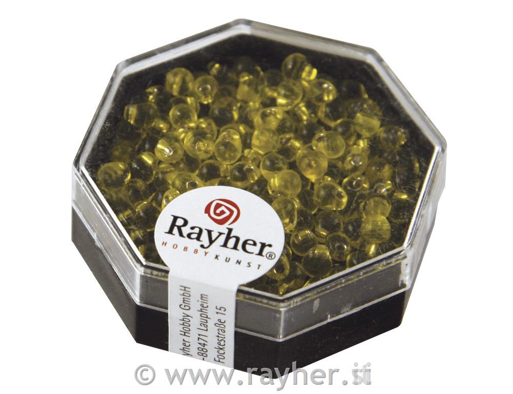 Perle Miyuki, prozirna, srebrno središte, isključen