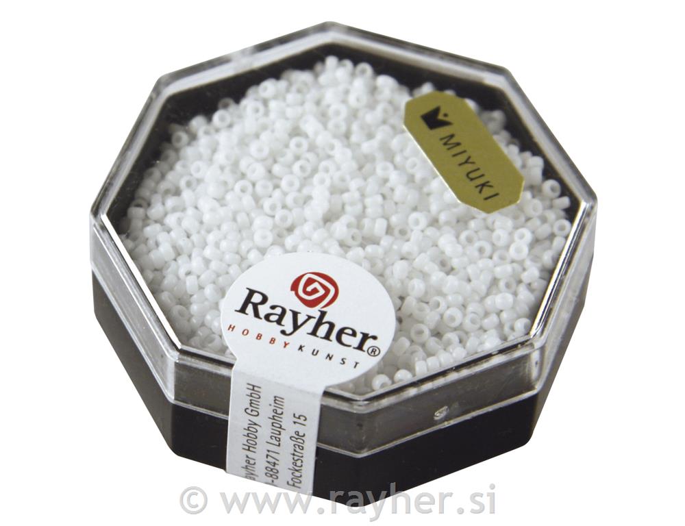 Perle Premium Miyuki, opak, bijela, oko1,5 mm, 6g