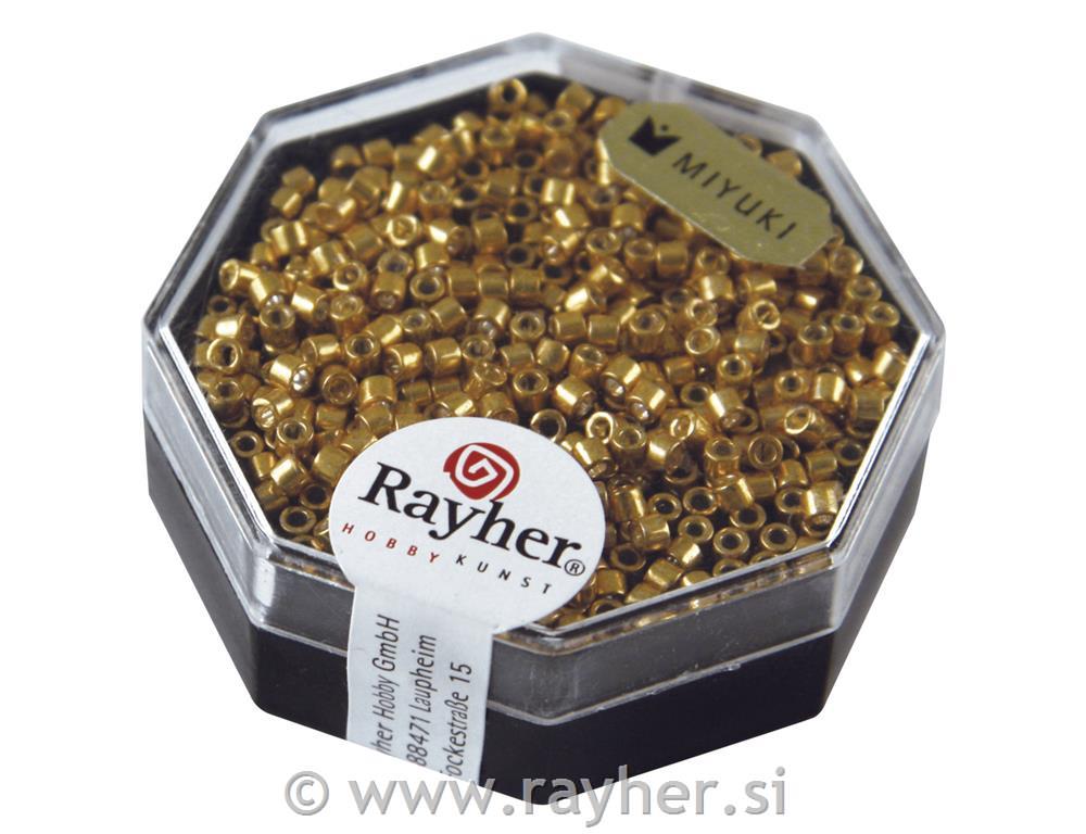 Perle Delica Miyuki, 2.2 mm o, zlato, smetalnim sjajem