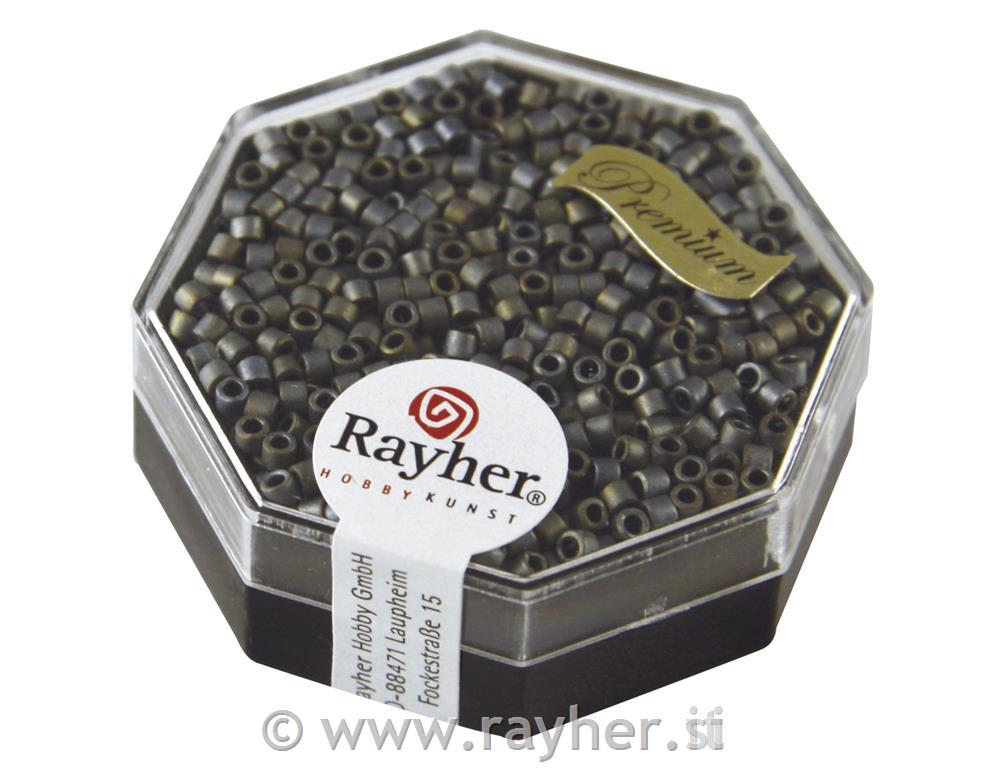 Perle Delica Miyuki, 2,2 mm, antracit, matirani