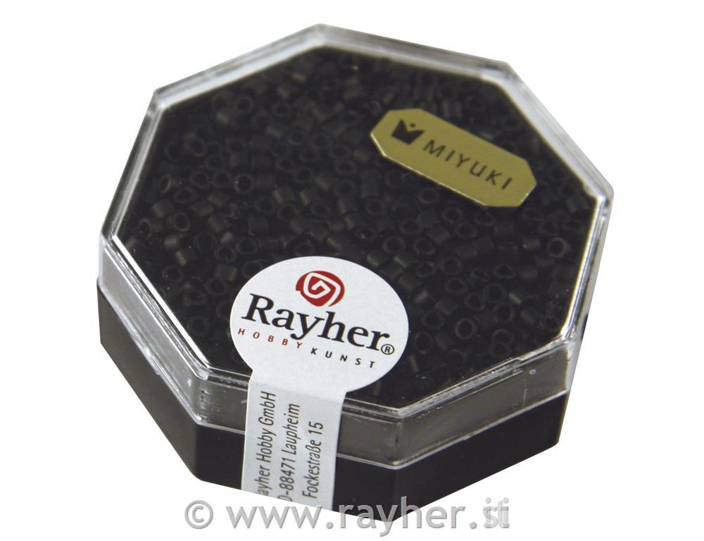 Perle Delica Miyuki, 2,2 mm o, črne, metallic mat