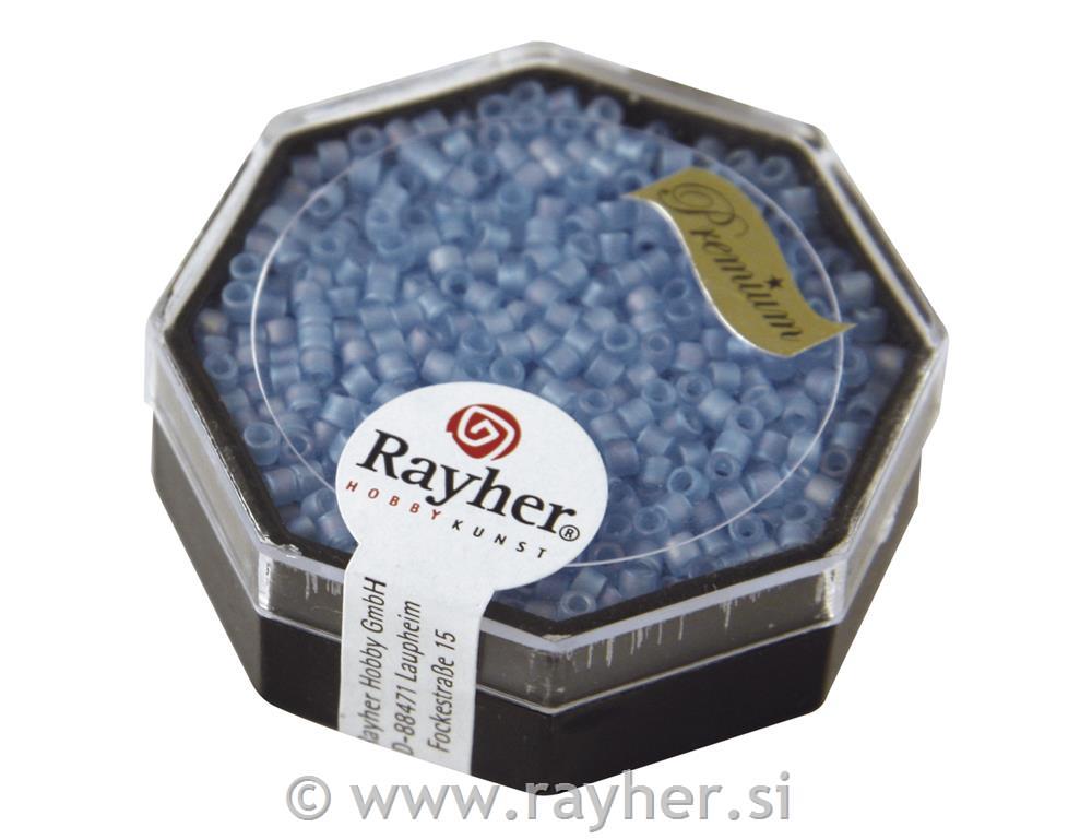 Perle Delica Miyuki, 2.2 mm o, akvamarin, prozirna, duga, matirani