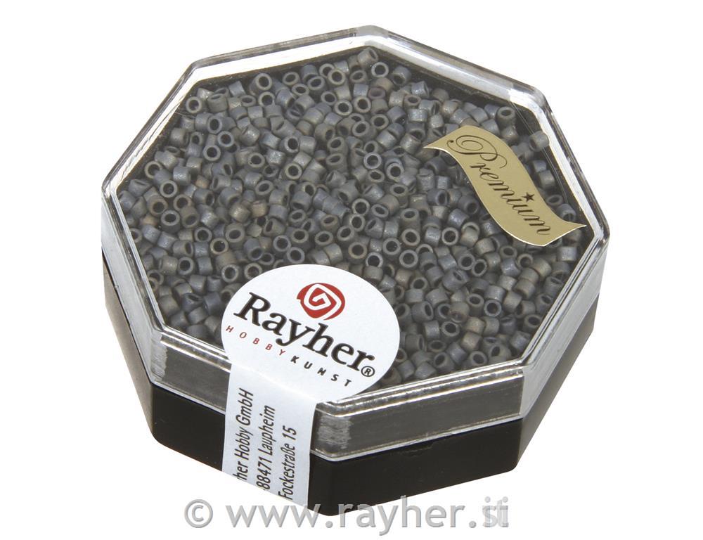 Perle Delica Miyuki, 1.6 mm o metalik matt, antracit, 4g
