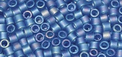 Perle Delica Miyuki, 1,6 mm o, duga, azur.modre, 6g, prozirna, mat