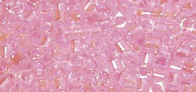 Perle Delica Miyuki, 1,6 mm o, st.roza,8g, prozirna, duga