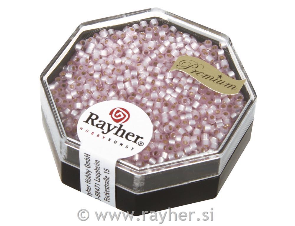 Perle Delica Miyuki, 1,6 mm o, sv.roza,6g, biser