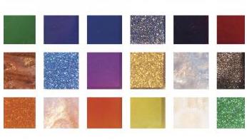 Acrylic mosaic - mix, coloured, 1x1cm, b