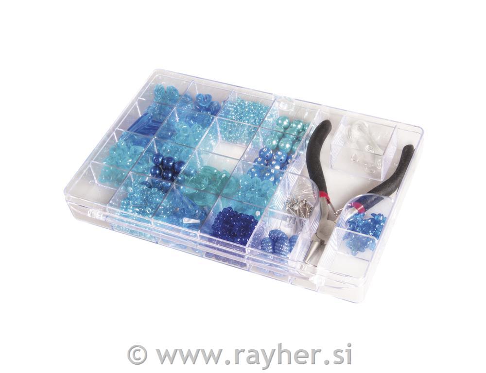 Set perlica s kliještima, plave, 180g