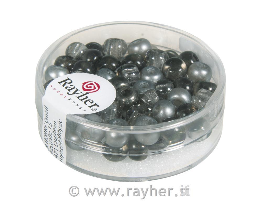 Rocailles-mix with big hole, with, 5.5mm