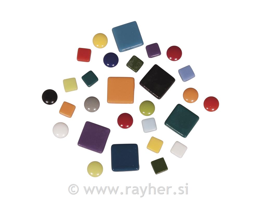 Mozaik Tessera (oko 395 kom), mješovititonovi, 10x10mm, 20x20mm, o 12mm, 500g