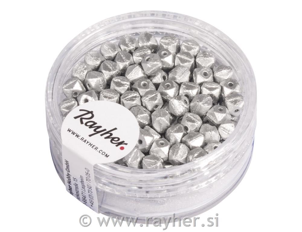 Perle Antique, 4mm, srebrna, 120 kom