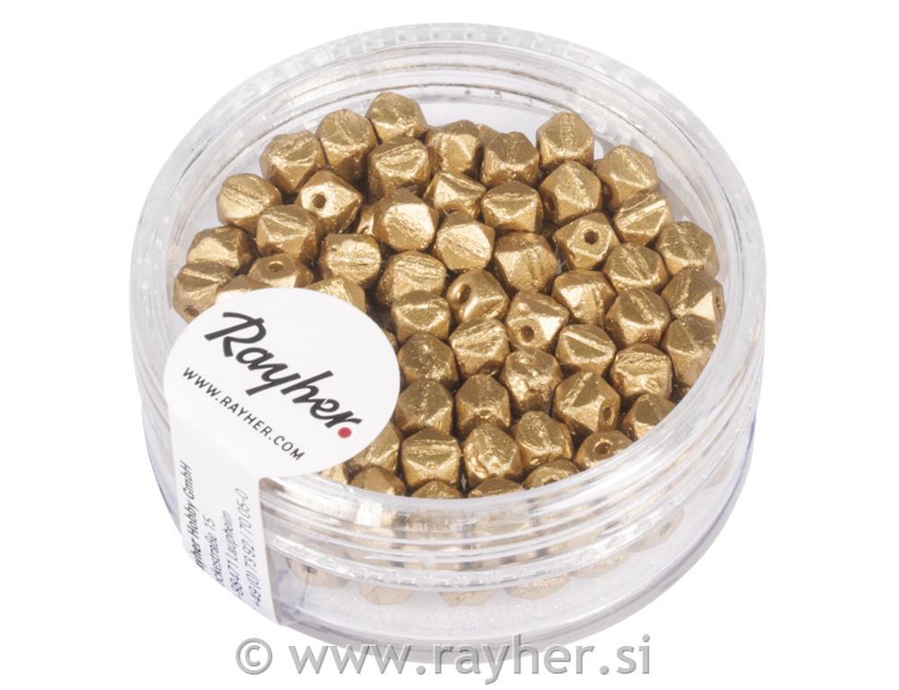 Perle Antique, 4mm, zlato, 120 kom