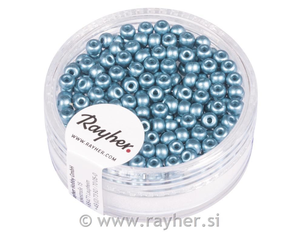 Perle, 3mm, laguna, 200 kom