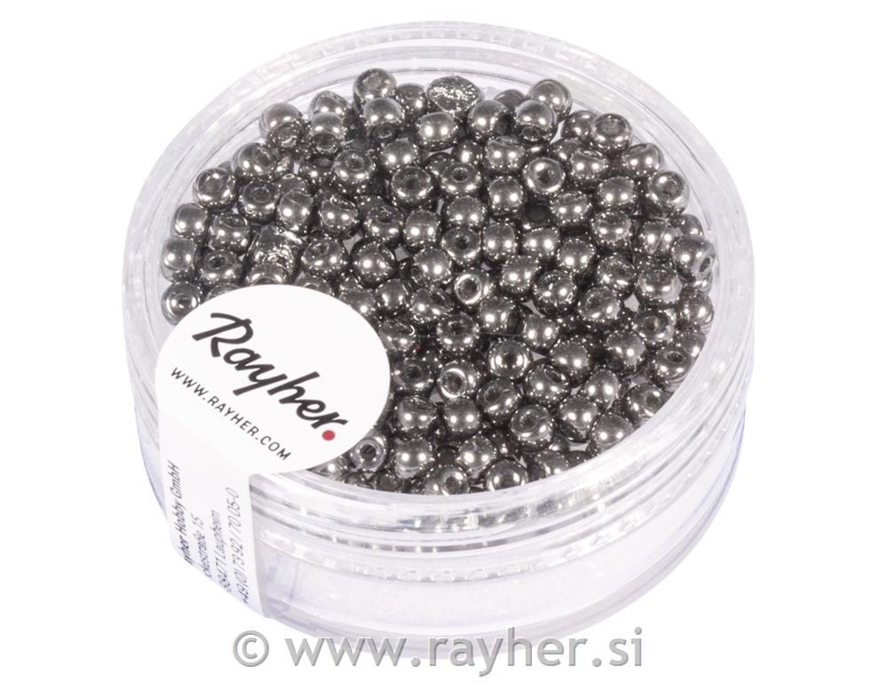 Perle, 3mm, antracit, 200 kom