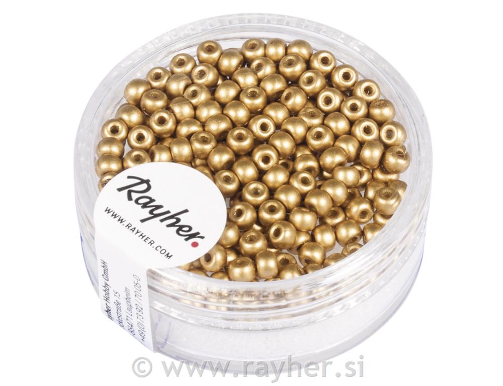 Perle, 3mm, zlato, 200 komada
